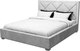 Двуспальная кровать Elmax Римини 200x200 с ПМ Газ-лифт Континентальная рама (Glory 24) - 