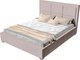 Двуспальная кровать Elmax Империя 140x200 с ПМ Газ-лифт Континентальная рама (Glory 01) - 