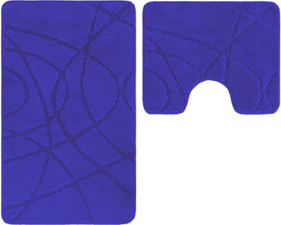 

Набор ковриков для ванной и туалета, Standart 60x100+60x50 / CROSS-6502-BLUE