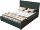Двуспальная кровать Elmax Империя 120x200 с ПМ Газ-лифт Континентальная рама (Glory 14) - 