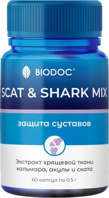 Хондропротектор Biodoc Scat & Shark Mix (60 капсул) - 