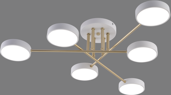 Потолочный светильник Mirastyle MH-3258/6 WH+GOLD