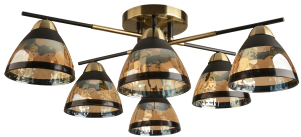 Потолочный светильник Mirastyle BL-7767/6 AB+BK