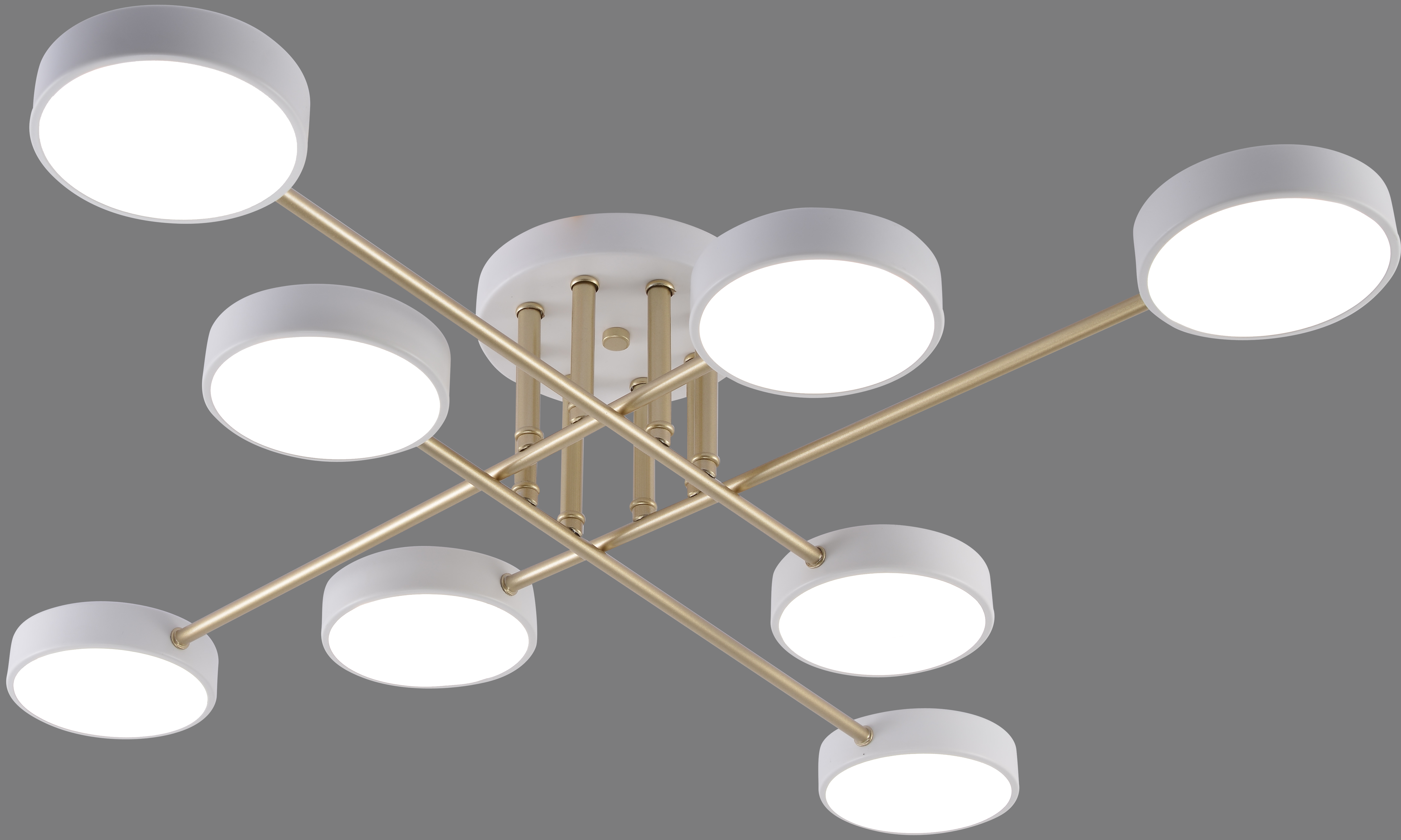 Потолочный светильник Mirastyle MH-3258/8 WH+GOLD