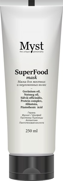 Маска для волос Myst SuperFood для жестких и неугомонных волос (250мл)