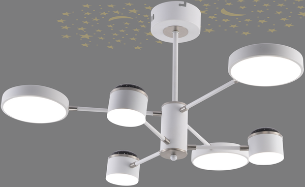 Потолочный светильник Mirastyle MH-3288/6 WH+NICKEL