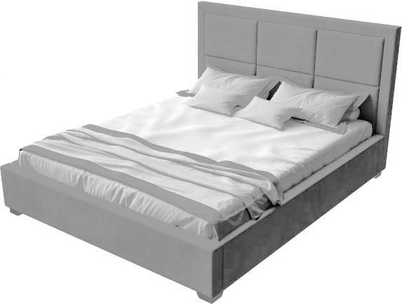 Полуторная кровать Elmax Империя 120x200 Газ-лифт (Glory 21, серый) — фото 1