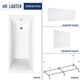 Ванна акриловая Lauter Aurora 160x70 / 21010060 (с каркасом, лицевым и торцевым экранами) - 