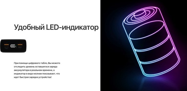 Портативное зарядное устройство Olmio QL-30 30000mAh (серый)