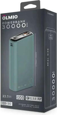 Портативное зарядное устройство Olmio QS-30 30000mAh (мурена) - 