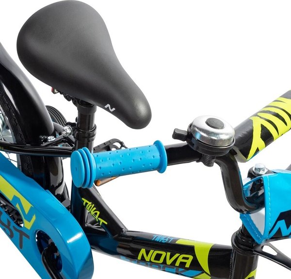 Детский велосипед Novatrack Twist 14 / 141TWIST.BK5 (черный, разобранный, в коробке)
