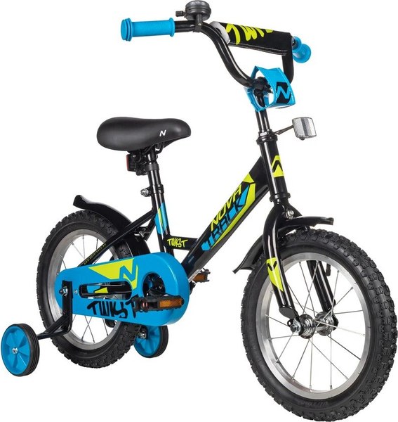 Детский велосипед Novatrack Twist 14 / 141TWIST.BK5 (черный, разобранный, в коробке)