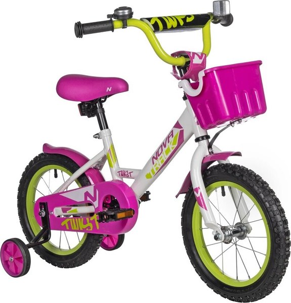 Детский велосипед Novatrack Twist 14 / 141TWIST.WT5 (белый, разобранный, в коробке)
