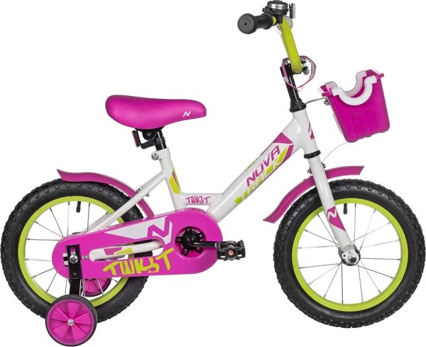 Детский велосипед Novatrack Twist 14 / 141TWIST.WT5 (белый, разобранный, в коробке)