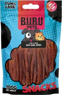 Лакомство для животных Bubu Pets Мини полоски из утки / PS0060 (100г) - 