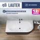 Ванна акриловая Lauter Bliss 170 L / 21201071L (с каркасом и лицевым экраном черного цвета) - 