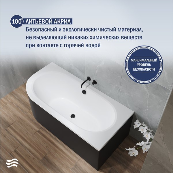 Купить Ванна акриловая Lauter Bliss 180 P / 21201082P в Борисове