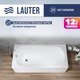 Ванна акриловая Lauter Haven 150 / 21202005 (с каркасом, серым подголов, белым лиц. и торц. экранами) - 