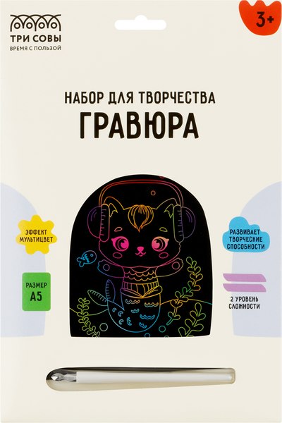 Гравюра Три совы Музыка / GA5_49951