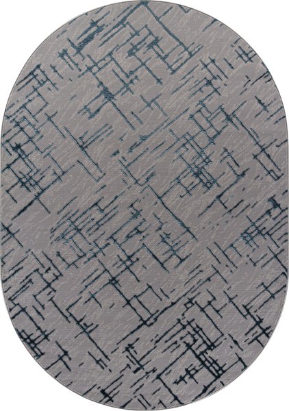 Ковер Merinos Liman F164-OVAL-GRAY-D.BLUE (1.6х2.3)