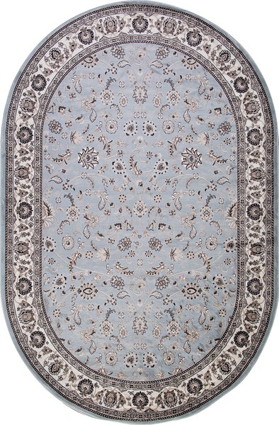 Ковер Merinos Valencia Deluxe d251-OVAL-L.BLUE-BROWN (1.5х3)