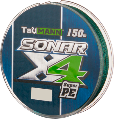 Леска плетеная TauMANN Sonar PE X4 150м 0.8 0.14мм / 06250 (темно-зеленый) -
