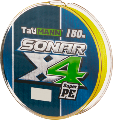 Леска плетеная TauMANN Sonar PE X4 150м 1.5 0.20мм / 06268 (желтый) - 