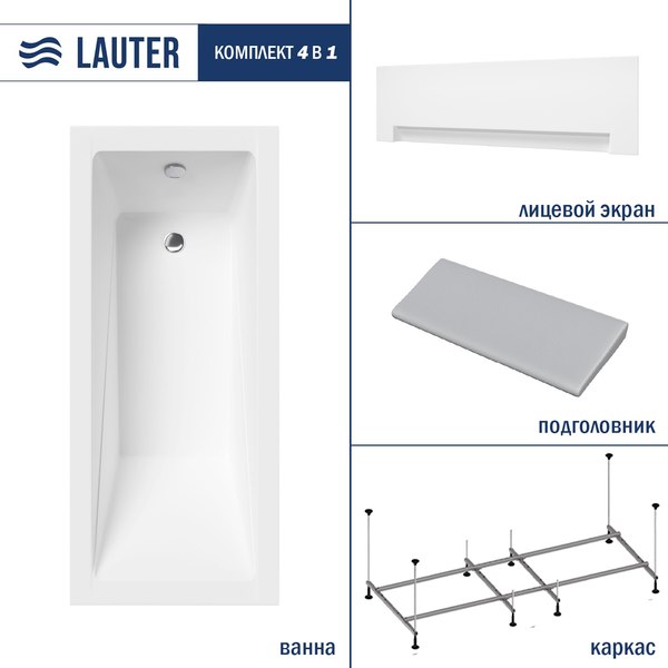 Ванна акриловая Lauter Estelle 180 / 21206080