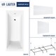 Ванна акриловая Lauter Aurora 180x80 / 21010080 (с каркасом, лицевым и торцевым экранами) - 