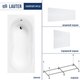 Ванна акриловая Lauter Celeste 150x70 / 21060050 (с каркасом, лицевым и торцевым экранами) - 