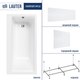 Ванна акриловая Lauter Seraphina 170x80 / 2112170R (с каркасом, лицевым и торцевым экранами) - 