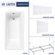 Ванна акриловая Lauter Seraphina 170x80 / 2112170L (с каркасом, лицевым и торцевым экранами) - 