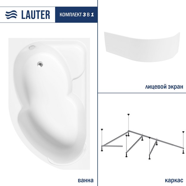 Ванна акриловая Lauter Geneva 170x105 / 2103170L