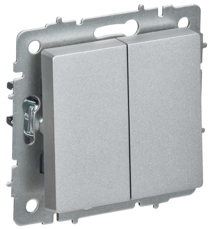 Выключатель IEK Brite BR-V23-0-10-K47 (алюминий)