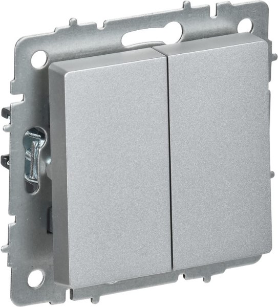 Выключатель IEK Brite BR-V23-0-10-K47 (алюминий)