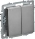 Выключатель IEK Brite BR-V23-0-10-K46 (сталь) - 