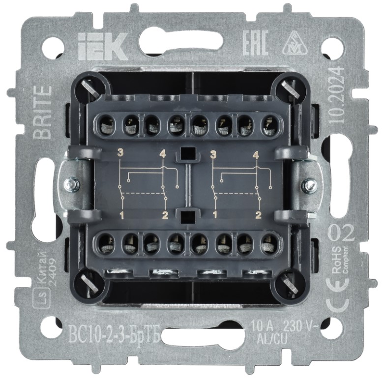 Выключатель IEK Brite BR-V23-0-10-K45 (темная бронза) — фото 5