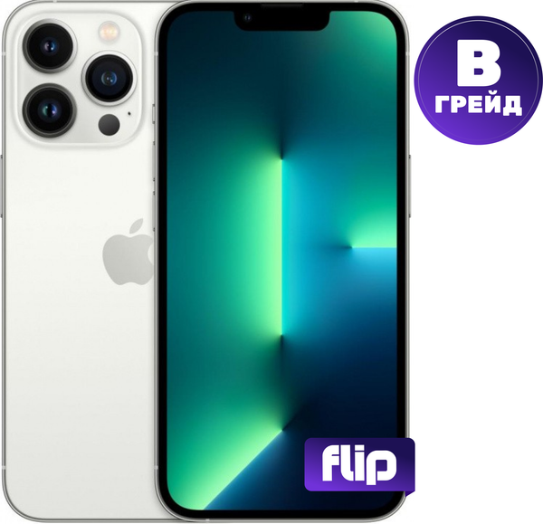 Смартфон восстановленный Apple iPhone 13 Pro 128GB Flip Грейд B (серебристый)