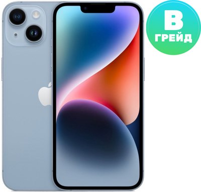 Смартфон восстановленный Apple iPhone 14 256GB Flip Грейд B (синий) - 