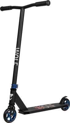 Самокат трюковый Novatrack Wolf / 110A.WOLF.BBL25 (черный/синий) -