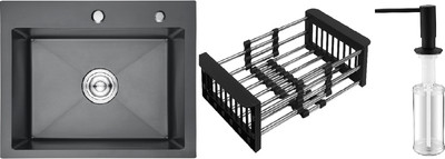 

Мойка кухонная, Best Black 6050 + KR-1 Black + SD-1 Black