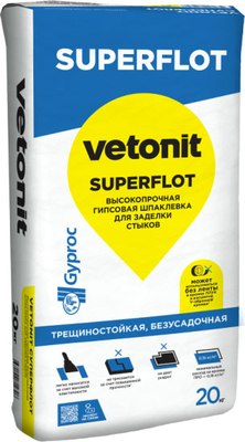

Шпатлевка, Для заполнения и армирования швов Superflot