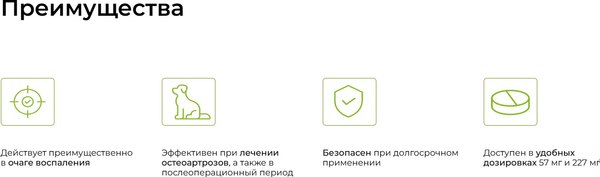 Таблетки противовоспалительные для животных Doctor VIC Фироко 227мг для крупных собак (20 таблеток)