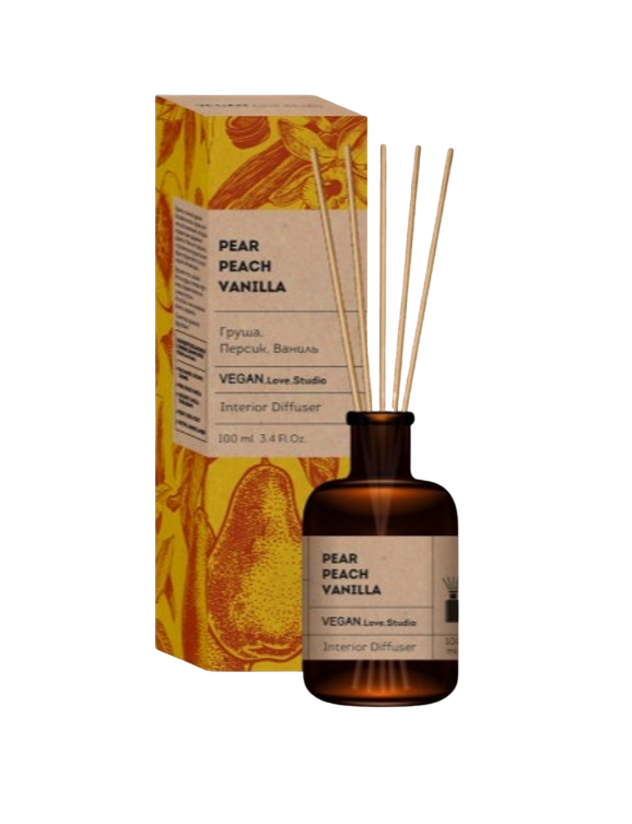Аромадиффузор Delta Parfum Love Studio Pear, Peach, Vanilla (100мл)