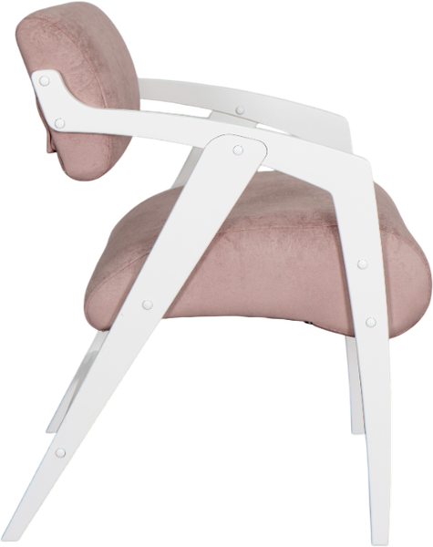 Стул Glider Темно-розовый/молочный дуб