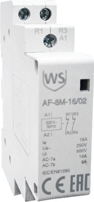 Контактор Wilderness AF-8M-16/02 16A 2НЗ 220В AC 50Гц / 1602-220AC1-8M -