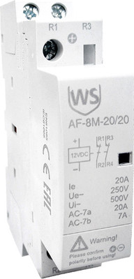 Контактор Wilderness AF-8M-20/20 20A 2НО 12В DC 50Гц / 2020-012DС1-8M - 