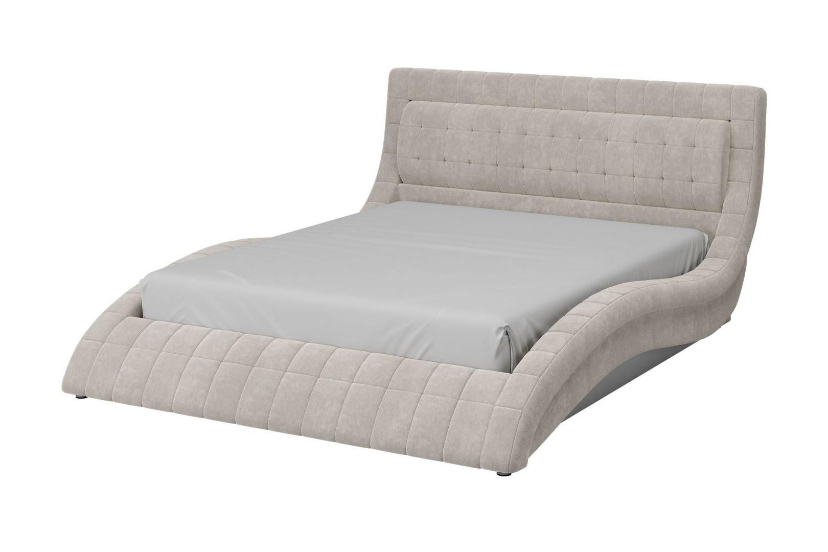 Двуспальная кровать Bravo Мебель Виргиния 160x200 без ПМ Стандарт 1 Вариант (жемчужно-серый)