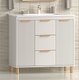 Тумба с умывальником Brevita Risacca Crema 90 / RIS-06090-0342Я+B-OND090-01 (серый кашемир) - 
