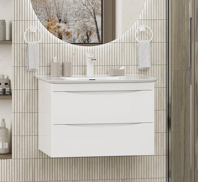 Тумба с умывальником Misty Мираж 70 / П-Мир-01070-011П2Я+RCW-140270WH -